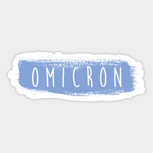 Omicron Blue Brush Stroke Sticker